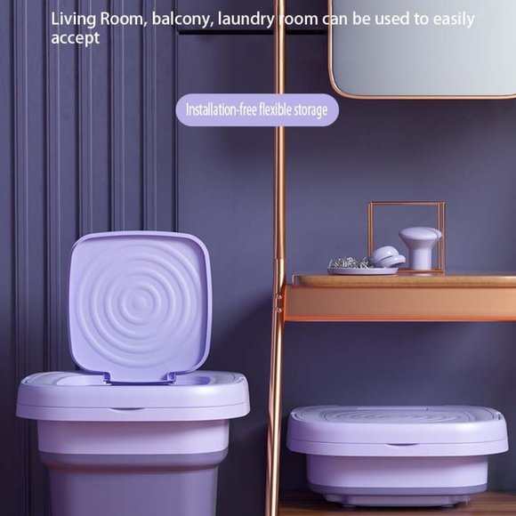 Folding Portable Washing Machine for Clothes Cleaning Washer for Socks Underwear - Picture 2 of 16